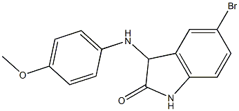 5-bromo-3-[(4-methoxyphenyl)amino]-2,3-dihydro-1H-indol-2-one Struktur