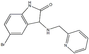 5-bromo-3-[(pyridin-2-ylmethyl)amino]-2,3-dihydro-1H-indol-2-one Struktur