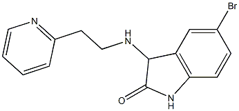 5-bromo-3-{[2-(pyridin-2-yl)ethyl]amino}-2,3-dihydro-1H-indol-2-one Struktur