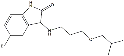 5-bromo-3-{[3-(2-methylpropoxy)propyl]amino}-2,3-dihydro-1H-indol-2-one Struktur