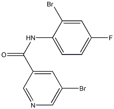 5-bromo-N-(2-bromo-4-fluorophenyl)pyridine-3-carboxamide Struktur