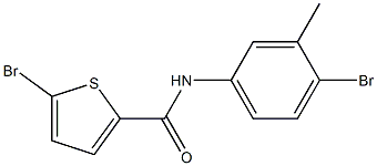 5-bromo-N-(4-bromo-3-methylphenyl)thiophene-2-carboxamide Struktur