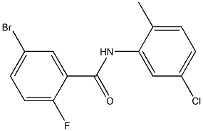 5-bromo-N-(5-chloro-2-methylphenyl)-2-fluorobenzamide Struktur