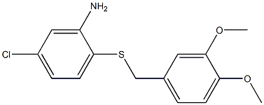 5-chloro-2-{[(3,4-dimethoxyphenyl)methyl]sulfanyl}aniline Struktur