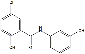 5-chloro-2-hydroxy-N-(3-hydroxyphenyl)benzamide Struktur