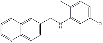 5-chloro-2-methyl-N-(quinolin-6-ylmethyl)aniline Struktur