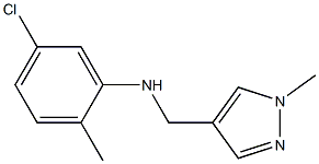 5-chloro-2-methyl-N-[(1-methyl-1H-pyrazol-4-yl)methyl]aniline Struktur