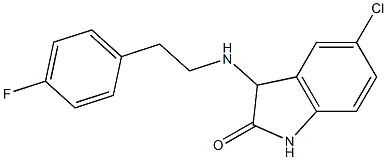 5-chloro-3-{[2-(4-fluorophenyl)ethyl]amino}-2,3-dihydro-1H-indol-2-one Struktur