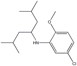 5-chloro-N-(2,6-dimethylheptan-4-yl)-2-methoxyaniline Struktur