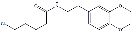 5-chloro-N-[2-(2,3-dihydro-1,4-benzodioxin-6-yl)ethyl]pentanamide Struktur