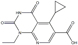 5-cyclopropyl-1-ethyl-2,4-dioxo-1H,2H,3H,4H-pyrido[2,3-d]pyrimidine-6-carboxylic acid Struktur