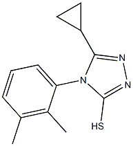 5-cyclopropyl-4-(2,3-dimethylphenyl)-4H-1,2,4-triazole-3-thiol Struktur