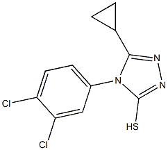 5-cyclopropyl-4-(3,4-dichlorophenyl)-4H-1,2,4-triazole-3-thiol Struktur