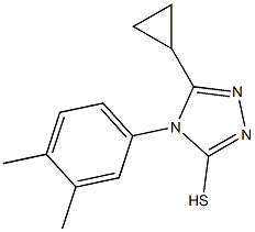 5-cyclopropyl-4-(3,4-dimethylphenyl)-4H-1,2,4-triazole-3-thiol Struktur