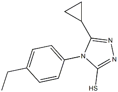 5-cyclopropyl-4-(4-ethylphenyl)-4H-1,2,4-triazole-3-thiol Struktur