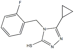 5-cyclopropyl-4-[(2-fluorophenyl)methyl]-4H-1,2,4-triazole-3-thiol Struktur