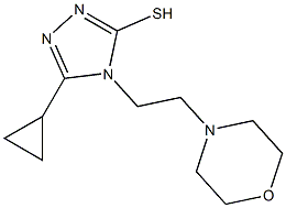 5-cyclopropyl-4-[2-(morpholin-4-yl)ethyl]-4H-1,2,4-triazole-3-thiol Struktur