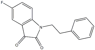 5-fluoro-1-(2-phenylethyl)-2,3-dihydro-1H-indole-2,3-dione Struktur