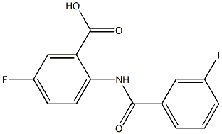 5-fluoro-2-[(3-iodobenzene)amido]benzoic acid Struktur