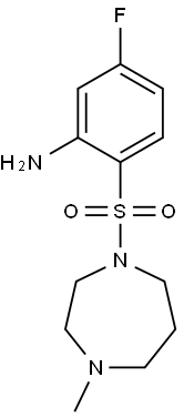 5-fluoro-2-[(4-methyl-1,4-diazepane-1-)sulfonyl]aniline Struktur