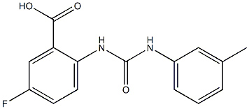 5-fluoro-2-{[(3-methylphenyl)carbamoyl]amino}benzoic acid Struktur