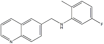 5-fluoro-2-methyl-N-(quinolin-6-ylmethyl)aniline Struktur