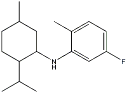 5-fluoro-2-methyl-N-[5-methyl-2-(propan-2-yl)cyclohexyl]aniline Struktur