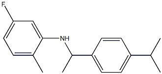 5-fluoro-2-methyl-N-{1-[4-(propan-2-yl)phenyl]ethyl}aniline Struktur