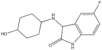 5-fluoro-3-[(4-hydroxycyclohexyl)amino]-2,3-dihydro-1H-indol-2-one Struktur