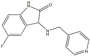 5-fluoro-3-[(pyridin-4-ylmethyl)amino]-2,3-dihydro-1H-indol-2-one Struktur