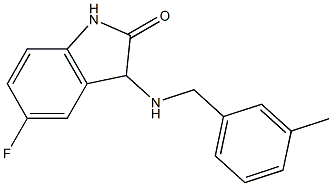 5-fluoro-3-{[(3-methylphenyl)methyl]amino}-2,3-dihydro-1H-indol-2-one Struktur