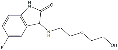 5-fluoro-3-{[2-(2-hydroxyethoxy)ethyl]amino}-2,3-dihydro-1H-indol-2-one Struktur