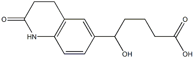 5-hydroxy-5-(2-oxo-1,2,3,4-tetrahydroquinolin-6-yl)pentanoic acid Struktur