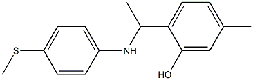 5-methyl-2-(1-{[4-(methylsulfanyl)phenyl]amino}ethyl)phenol Struktur