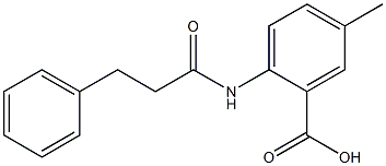 5-methyl-2-(3-phenylpropanamido)benzoic acid Struktur