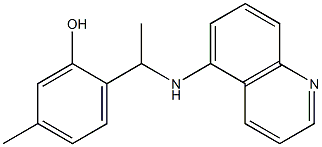 5-methyl-2-[1-(quinolin-5-ylamino)ethyl]phenol Struktur