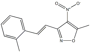 5-methyl-3-[(E)-2-(2-methylphenyl)vinyl]-4-nitroisoxazole Struktur