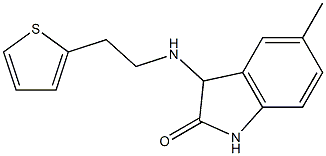 5-methyl-3-{[2-(thiophen-2-yl)ethyl]amino}-2,3-dihydro-1H-indol-2-one Struktur