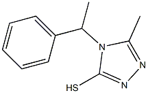 5-methyl-4-(1-phenylethyl)-4H-1,2,4-triazole-3-thiol Struktur