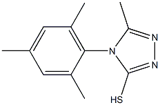 5-methyl-4-(2,4,6-trimethylphenyl)-4H-1,2,4-triazole-3-thiol Struktur