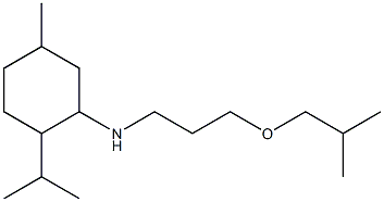 5-methyl-N-[3-(2-methylpropoxy)propyl]-2-(propan-2-yl)cyclohexan-1-amine Struktur