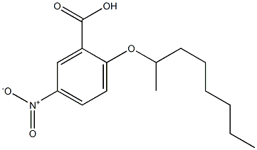 5-nitro-2-(octan-2-yloxy)benzoic acid Struktur