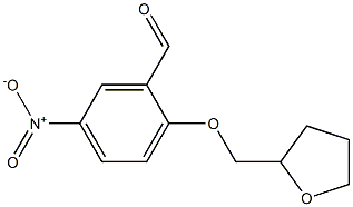 5-nitro-2-(oxolan-2-ylmethoxy)benzaldehyde Struktur