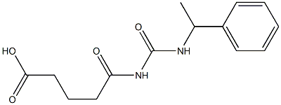 5-oxo-5-{[(1-phenylethyl)carbamoyl]amino}pentanoic acid Struktur