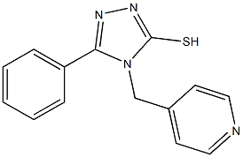 5-phenyl-4-(pyridin-4-ylmethyl)-4H-1,2,4-triazole-3-thiol Struktur