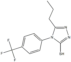 5-propyl-4-[4-(trifluoromethyl)phenyl]-4H-1,2,4-triazole-3-thiol Struktur