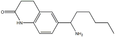 6-(1-aminohexyl)-1,2,3,4-tetrahydroquinolin-2-one Struktur