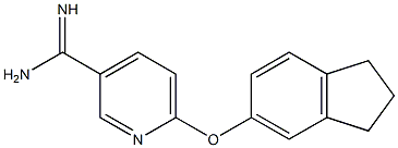 6-(2,3-dihydro-1H-inden-5-yloxy)pyridine-3-carboximidamide Struktur