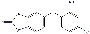 6-(2-amino-4-chlorophenoxy)-2H-1,3-benzoxathiol-2-one Struktur