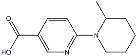 6-(2-methylpiperidin-1-yl)nicotinic acid Struktur